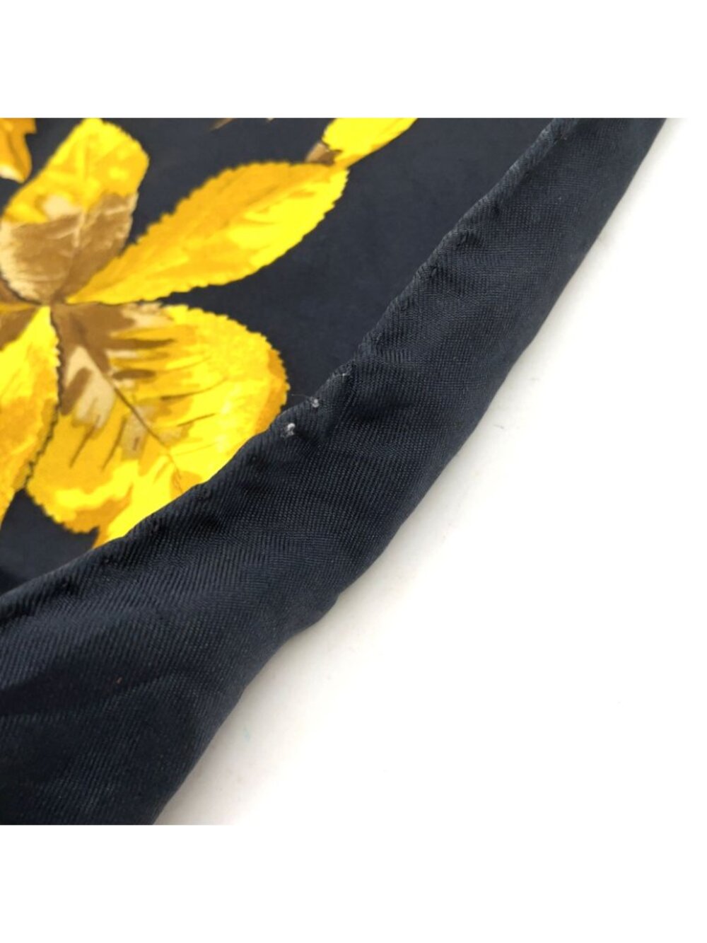 Hermes Carre 90 Tourbillon Silk Yellow Black Scarf - Picture 10 of 11